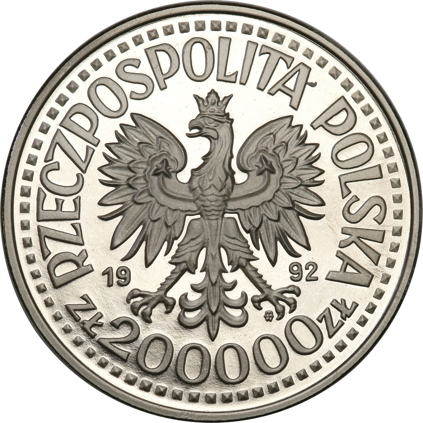 PRL. PRÓBA Nikiel 200 000 złotych 1992 – Stanisław Staszic